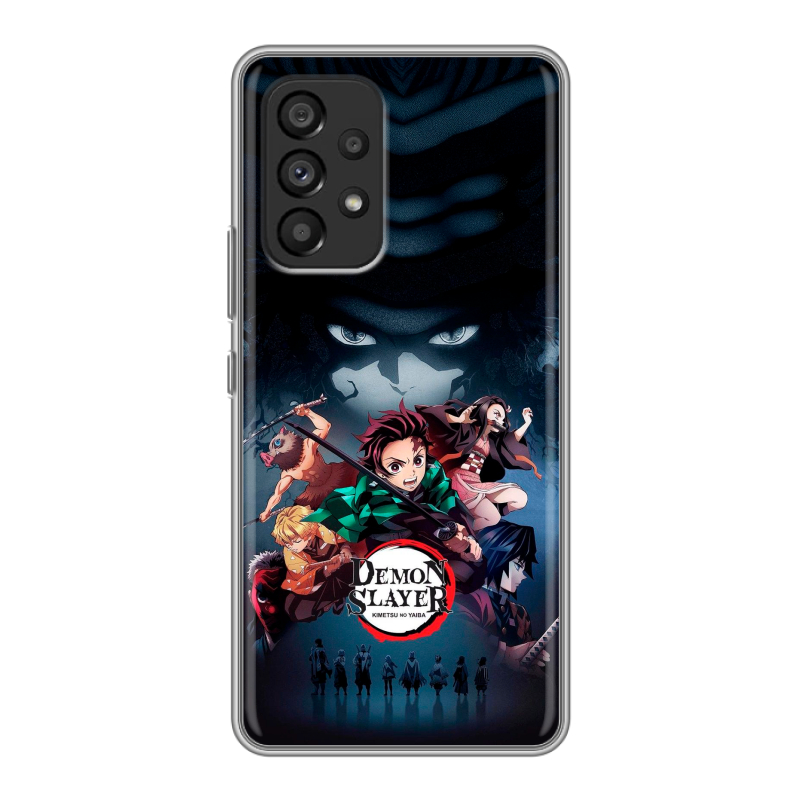 Силиконовый противоударный чехол на Samsung Galaxy A53 5G с принтом Demon Slayer Клинок рассекающий демонов Силиконовый противоударный чехол на Samsung Galaxy A53 5G с принтом Demon Slayer Клинок рассекающий демонов