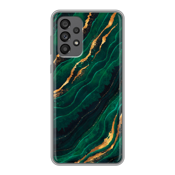 Силиконовый чехол на Samsung Galaxy A73 5G с принтом Мрамор зеленое золото Силиконовый чехол на Samsung Galaxy A73 5G с принтом Мрамор зеленое золото