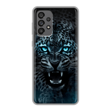 Силиконовый чехол на Samsung Galaxy A73 5G с принтом Темный леопард Силиконовый чехол на Samsung Galaxy A73 5G с принтом Темный леопард