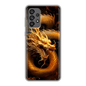 Силиконовый чехол на Samsung Galaxy A73 5G с принтом Золотой дракон Силиконовый чехол на Samsung Galaxy A73 5G с принтом Золотой дракон
