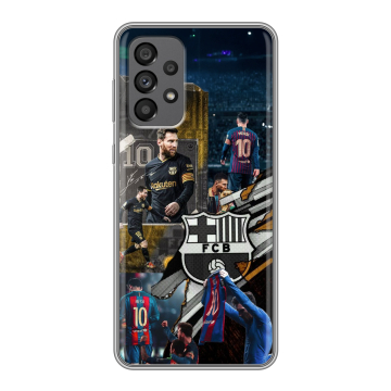 Силиконовый чехол на Samsung Galaxy A73 5G с принтом Messi Barcelona Силиконовый чехол на Samsung Galaxy A73 5G с принтом Messi Barcelona