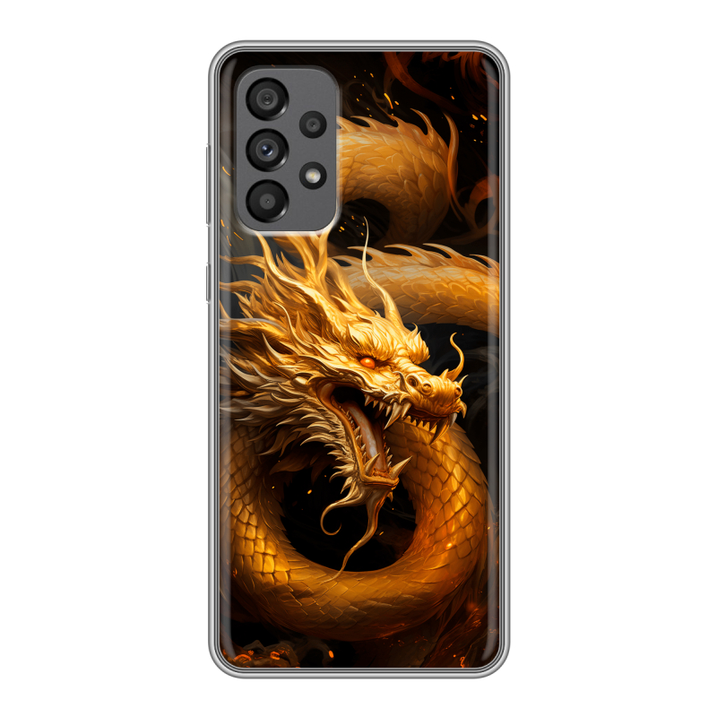 Силиконовый чехол на Samsung Galaxy A73 5G с принтом Золотой дракон Силиконовый чехол на Samsung Galaxy A73 5G с принтом Золотой дракон
