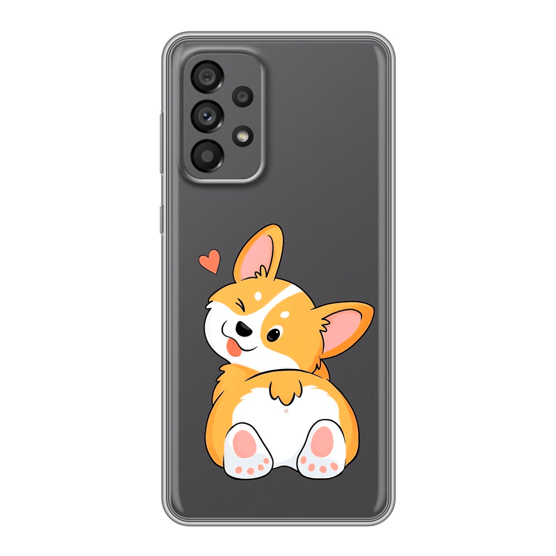 Силиконовый чехол на Samsung Galaxy A73 5G с принтом Корги Силиконовый чехол на Samsung Galaxy A73 5G с принтом Корги
