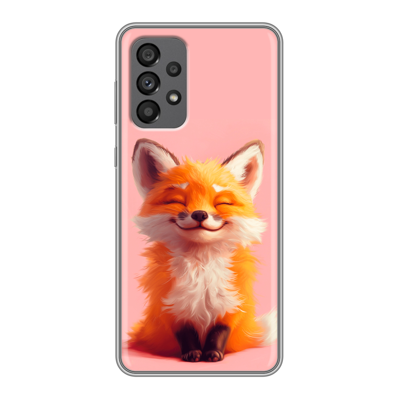 Силиконовый чехол на Samsung Galaxy A73 5G с принтом милая лиса Силиконовый чехол на Samsung Galaxy A73 5G с принтом милая лиса