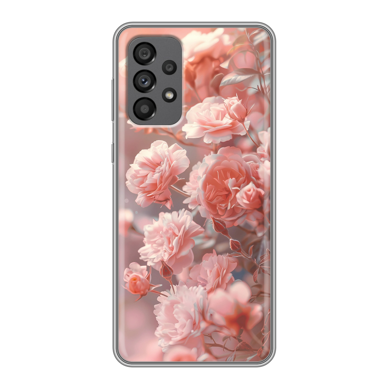 Силиконовый чехол на Samsung Galaxy A73 5G с принтом Розовые розы Силиконовый чехол на Samsung Galaxy A73 5G с принтом Розовые розы