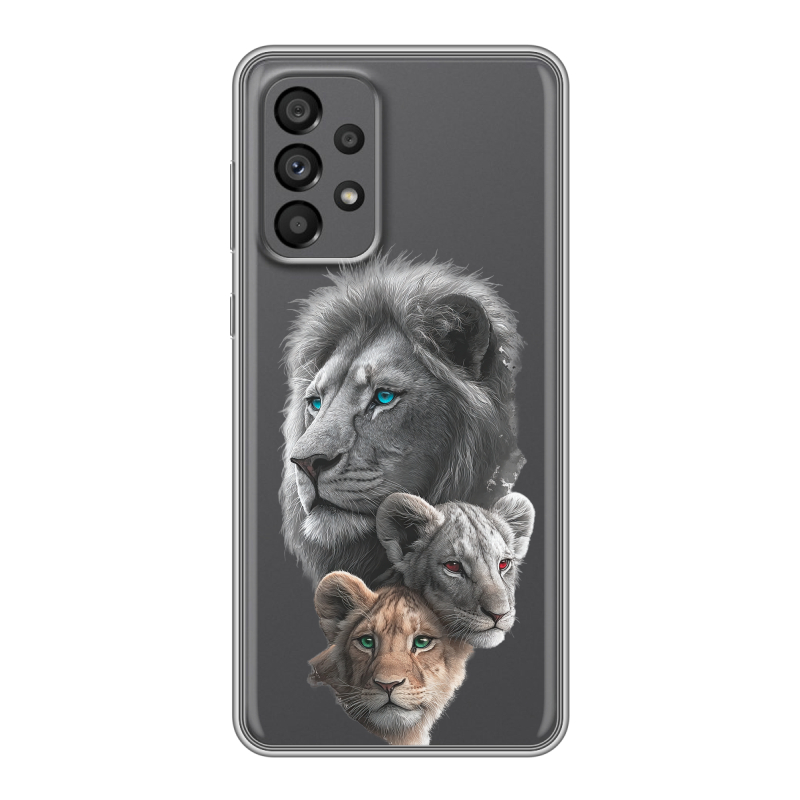 Силиконовый чехол на Samsung Galaxy A73 5G с принтом Львы Силиконовый чехол на Samsung Galaxy A73 5G с принтом Львы