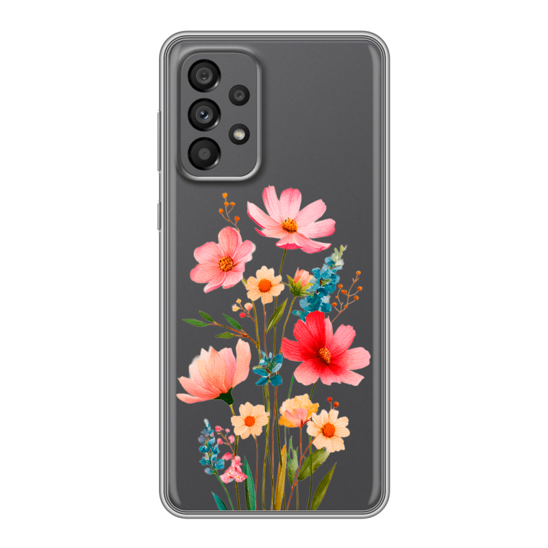Силиконовый чехол на Samsung Galaxy A73 5G с принтом Цветы Силиконовый чехол на Samsung Galaxy A73 5G с принтом Цветы