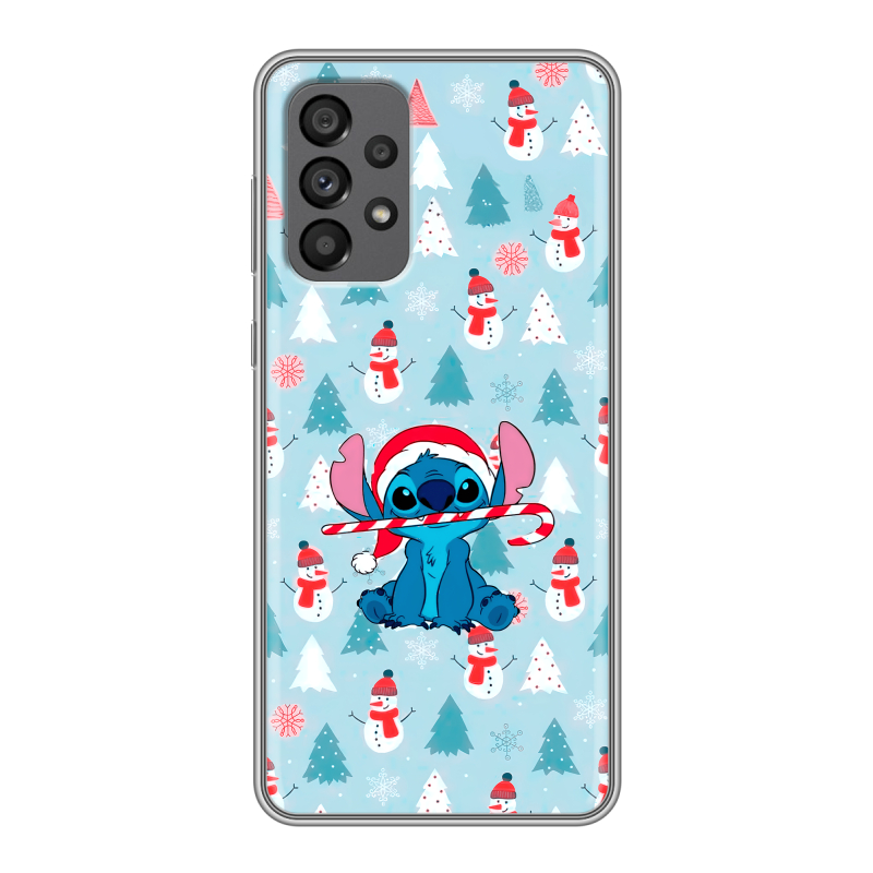Силиконовый чехол на Samsung Galaxy A73 5G с принтом Стич Новый год Силиконовый чехол на Samsung Galaxy A73 5G с принтом Стич Новый год
