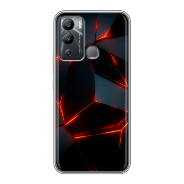 Силиконовый чехол на Infinix Hot 12i с принтом Яркие абстракции
