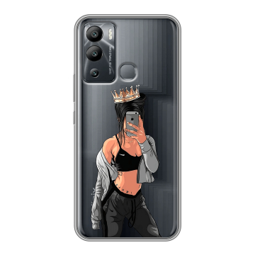 Силиконовый чехол на Infinix Hot 12i с принтом Женские принты
