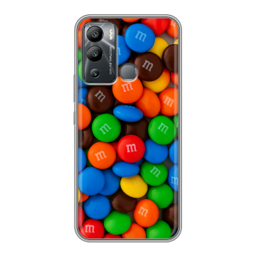 Силиконовый чехол на Infinix Hot 12i с принтом Конфеты