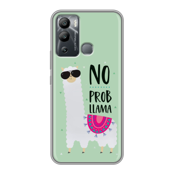 Силиконовый чехол на Infinix Hot 12i с принтом Лама