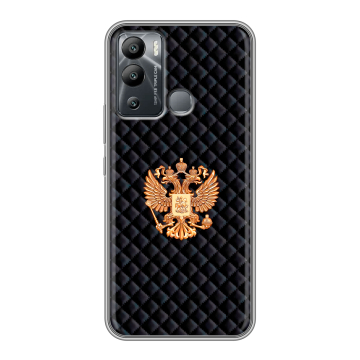 Силиконовый чехол на Infinix Hot 12i с принтом Герб России принт