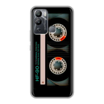 Силиконовый чехол на Infinix Hot 12i с принтом Кассета