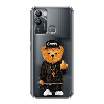 Силиконовый чехол на Infinix Hot 12i с принтом Мишка