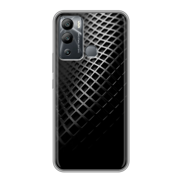 Силиконовый чехол на Infinix Hot 12i с принтом Текстура металла