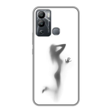 Силиконовый чехол на Infinix Hot 12i с принтом Силуэт