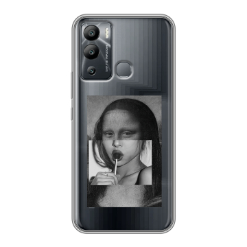 Силиконовый чехол на Infinix Hot 12i с принтом Мона Лиза