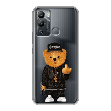 Силиконовый чехол на Infinix Hot 12i с принтом Плюшевый медведь