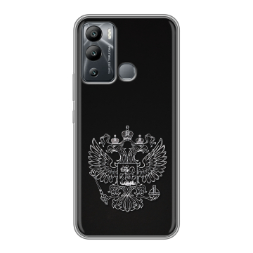 Силиконовый чехол на Infinix Hot 12i с принтом Герб России