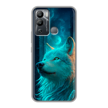 Силиконовый чехол на Infinix Hot 12i с принтом бабочки саккура