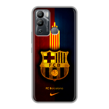Силиконовый чехол на Infinix Hot 12i с принтом Барселона Barcelona