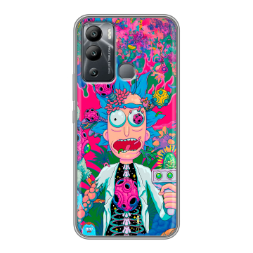Силиконовый чехол на Infinix Hot 12i с принтом Рик и Морти Rick Morty