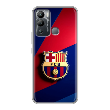 Силиконовый чехол на Infinix Hot 12i с принтом Барселона Barcelona
