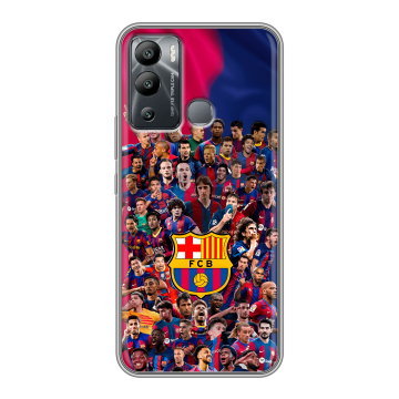 Силиконовый чехол на Infinix Hot 12i с принтом Барселона Barcelona
