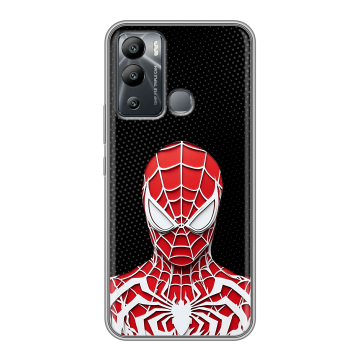 Силиконовый чехол на Infinix Hot 12i с принтом человек паук spiderman
