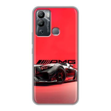 Силиконовый чехол на Infinix Hot 12i с принтом Мерседес Mercedes AMG