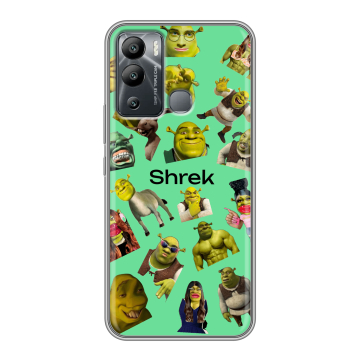 Силиконовый чехол на Infinix Hot 12i с принтом Шрек Shrek
