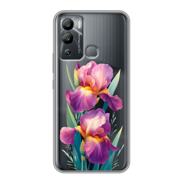 Силиконовый чехол на Infinix Hot 12i с принтом Цветы орхидеи