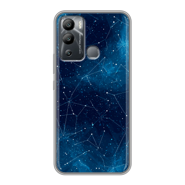 Силиконовый чехол на Infinix Hot 12i с принтом Космос звезды