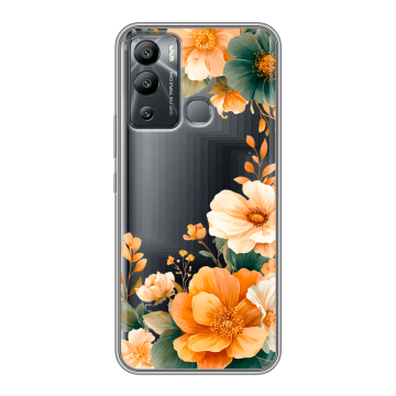 Силиконовый чехол на Infinix Hot 12i с принтом Цветы принт