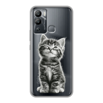 Силиконовый чехол на Infinix Hot 12i с принтом Котенок