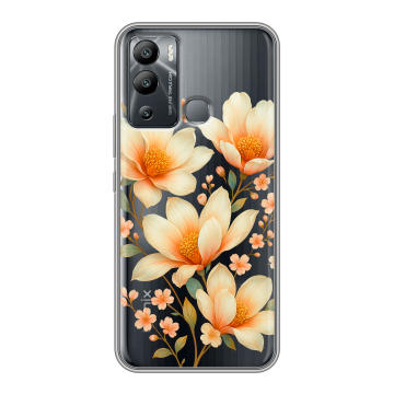 Силиконовый чехол на Infinix Hot 12i с принтом Цветы