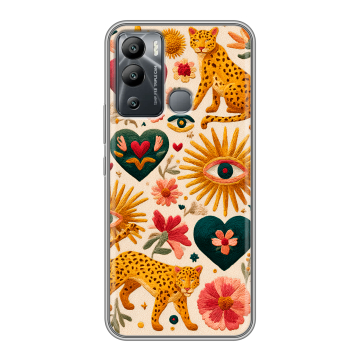 Силиконовый чехол на Infinix Hot 12i с принтом Модный принт