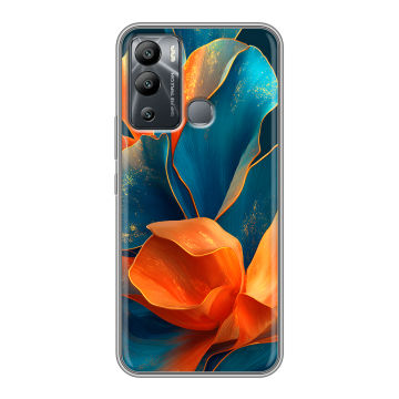 Силиконовый чехол на Infinix Hot 12i с принтом Цветы