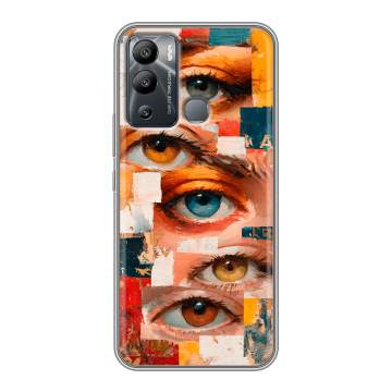 Силиконовый чехол на Infinix Hot 12i с принтом Модный принт