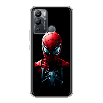 Силиконовый чехол на Infinix Hot 12i с принтом Spiderman Человек паук