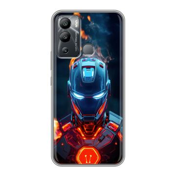 Силиконовый чехол на Infinix Hot 12i с принтом IronMan Железный человек