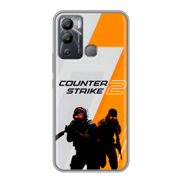 Силиконовый чехол на Infinix Hot 12i с принтом Counter Strike