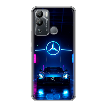 Силиконовый чехол на Infinix Hot 12i с принтом Mercedes Мерседес
