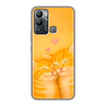 Силиконовый чехол на Infinix Hot 12i с принтом Милые котята