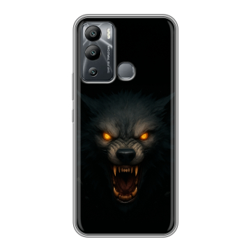 Силиконовый чехол на Infinix Hot 12i с принтом Волк