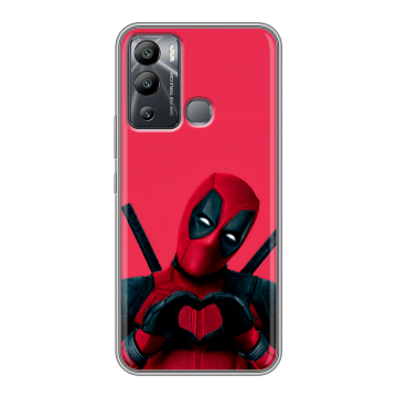 Силиконовый чехол на Infinix Hot 12i с принтом Дедпул Deadpool