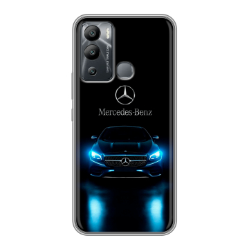 Силиконовый чехол на Infinix Hot 12i с принтом Mercedes Мерседес