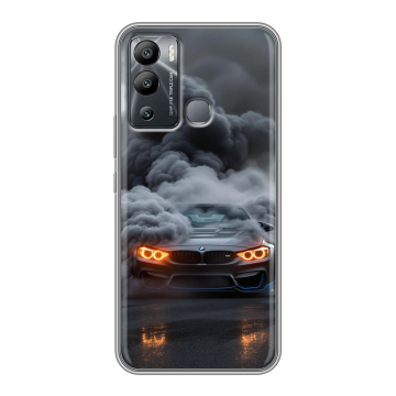 Силиконовый чехол на Infinix Hot 12i с принтом BMW БМВ