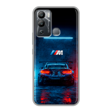 Силиконовый чехол на Infinix Hot 12i с принтом BMW БМВ